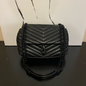 Rebecca Minkoff Edie Crossbody (Black/Black Shellac)